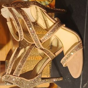 Strappy Glitter heels by Jessica Simpson